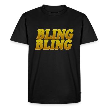 Bling Bling - Men's Premium Organic T-Shirt - black - Front - Nico (187cm)