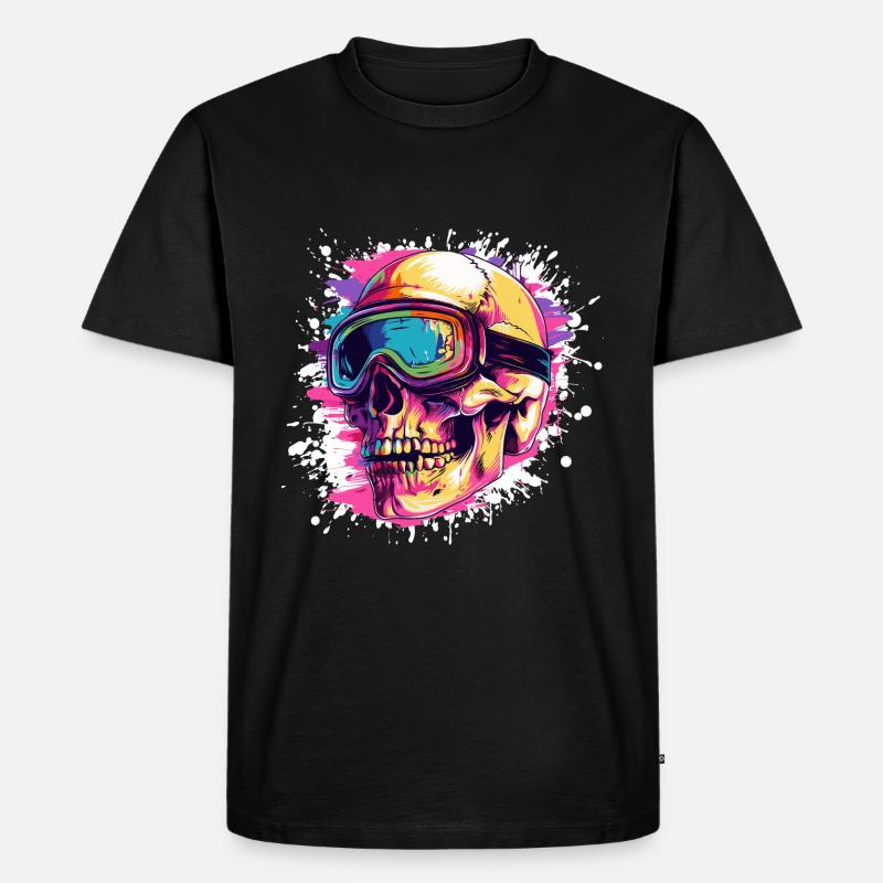 Ski Skull Ski Goggles - Men's Premium Organic T-Shirt - black