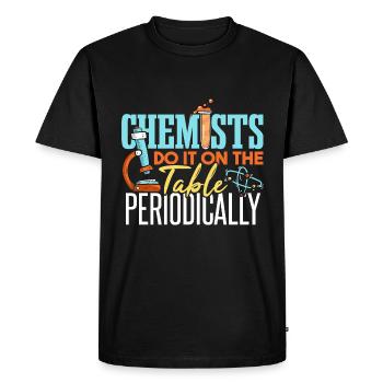 Les chimistes le font sur la table - T-shirt Premium bio Homme - noir - Devant - Nico (187cm)
