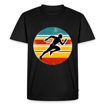 Sprinter - Track And Field - Men's Premium Organic T-Shirt - black - Front - Nico (187cm)