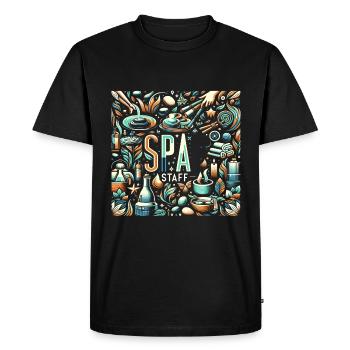 Personnel du spa 7 - T-shirt Premium bio Homme - noir - Devant - Nico (187cm)