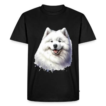 Chien Samoyède Cadeaux Mignon Samoyède Chien Graphique - T-shirt Premium bio Homme - noir - Devant - Nico (187cm)