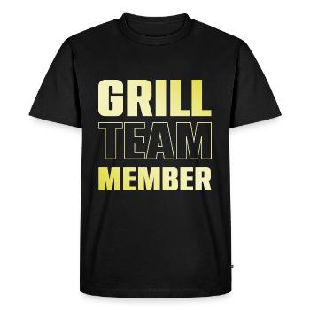 Grill Team - Men's Premium Organic T-Shirt - black - Front - Nico (187cm)