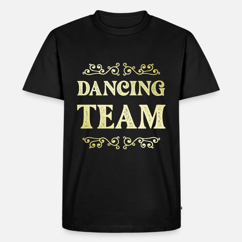 Dancing Team - Männer Premium Bio T-Shirt - Schwarz
