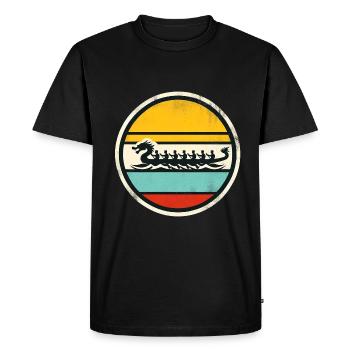 Bateau-dragon 2 - T-shirt Premium bio Homme - noir - Devant - Nico (187cm)
