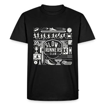 Club des Coureurs Lents 8 - T-shirt Premium bio Homme - noir - Devant - Nico (187cm)