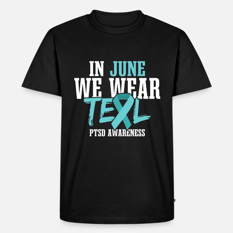 PTBS-Bewusstsein - Männer Premium Bio T-Shirt - Schwarz