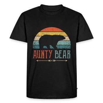 Aunt Bear gift sister nephew niece - Men's Premium Organic T-Shirt - black - Front - Nico (187cm)