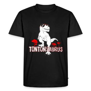 Tontonsaurus - Men's Premium Organic T-Shirt - black - Front - Nico (187cm)