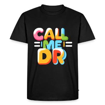 Call Me Dr 34 - Men's Premium Organic T-Shirt - black - Front - Nico (187cm)