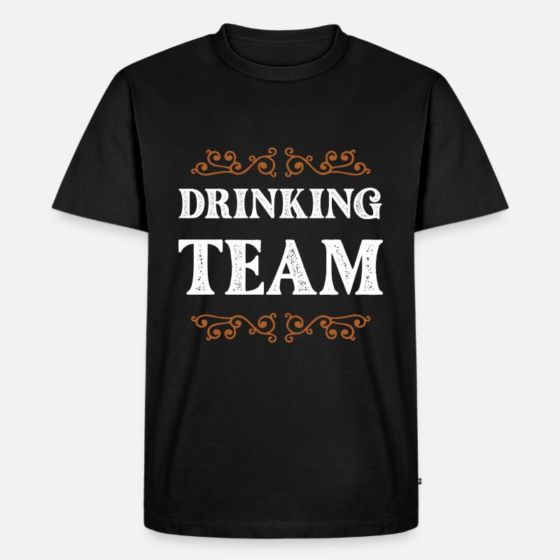 Drinking Crew - Männer Premium Bio T-Shirt - Schwarz