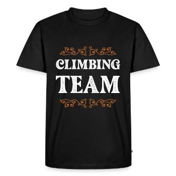 Climbing Crew - Men's Premium Organic T-Shirt - black - Front - Nico (187cm)