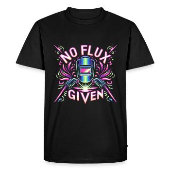 No Flux Given 20 - Men's Premium Organic T-Shirt - black - Front - Nico (187cm)