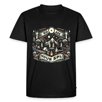 Go Ask Your Spl 8 - Men's Premium Organic T-Shirt - black - Front - Nico (187cm)