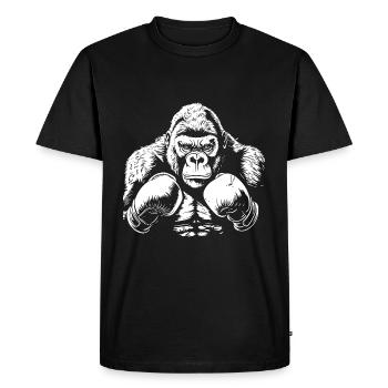 Gorilla Boxer Boxe MMA Arts Martiaux - T-shirt Premium bio Homme - noir - Devant - Nico (187cm)
