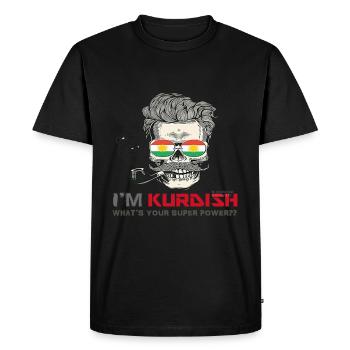 tshirt pour kurd - T-shirt Premium bio Homme - noir - Devant - Nico (187cm)