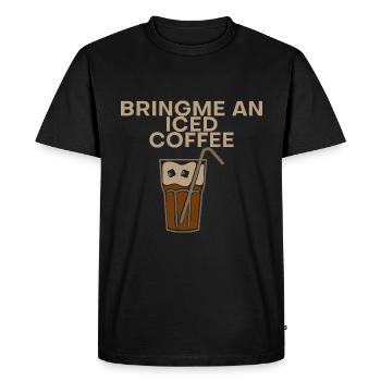 Apportez-moi un café glacé - T-shirt Premium bio Homme - noir - Devant - Nico (187cm)