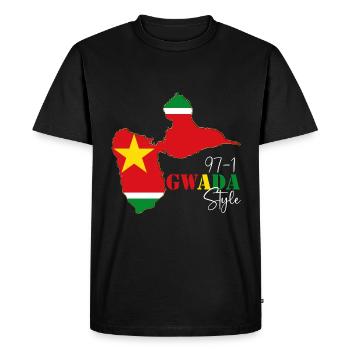 Gwada Style Cadeau Guadeloupe 971 - T-shirt Premium bio Homme - noir - Devant - Nico (187cm)