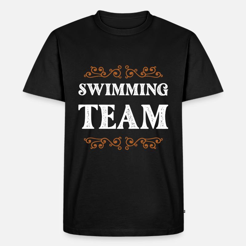 Schwimmen Team - Männer Premium Bio T-Shirt - Schwarz
