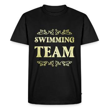 Équipe de natation - T-shirt Premium bio Homme - noir - Devant - Nico (187cm)
