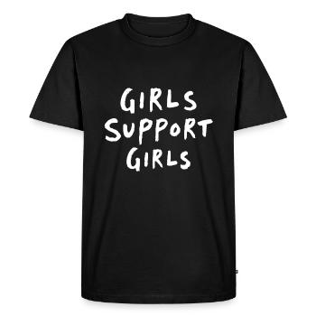 Filles Soutien Filles Amitié - T-shirt Premium bio Homme - noir - Devant - Nico (187cm)