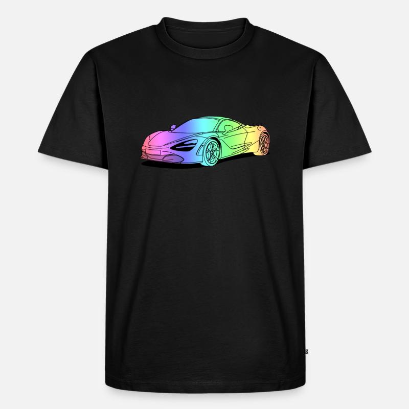 720s Coupe colourful - Männer Premium Bio T-Shirt - Schwarz