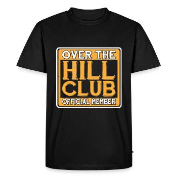 Over The Hill Club Official Member 7 - Men's Premium Organic T-Shirt - black - Front - Nico (187cm)