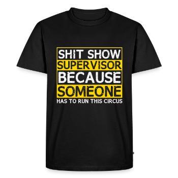 Gestion sarcastique Chaos Manager - T-shirt Premium bio Homme - noir - Devant - Nico (187cm)