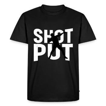 Shot put 2 - Men's Premium Organic T-Shirt - black - Front - Nico (187cm)