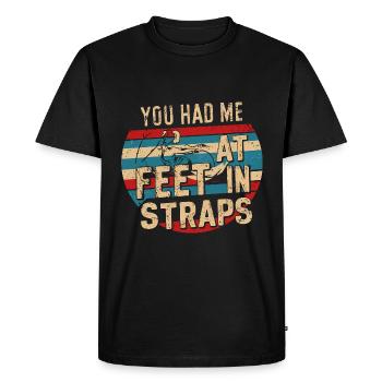 Tu m’avais aux pieds dans les sangles 53 - T-shirt Premium bio Homme - noir - Devant - Nico (187cm)