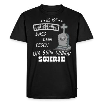 Vegan Vegan Animal Welfare Animal Rights Soy Tofu - Men's Premium Organic T-Shirt - black - Front - Nico (187cm)
