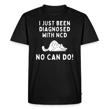 Drôle de chat non peut faire - T-shirt Premium bio Homme - noir - Devant - Nico (187cm)