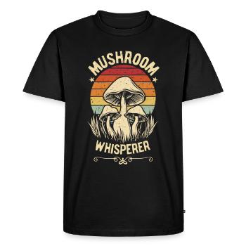 Mushroom Whisperer Mushroom Mushroom Expert - T-shirt Premium bio Homme - noir - Devant - Nico (187cm)
