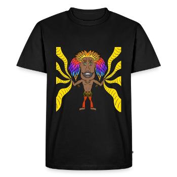 Chaman coloré - T-shirt Premium bio Homme - noir - Devant - Nico (187cm)