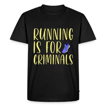 La course à pied est pour les criminels 2 - T-shirt Premium bio Homme - noir - Devant - Nico (187cm)