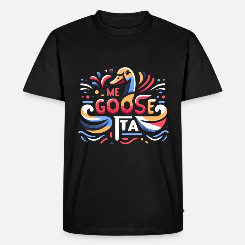 me goose-ta 8 - Männer Premium Bio T-Shirt - Schwarz