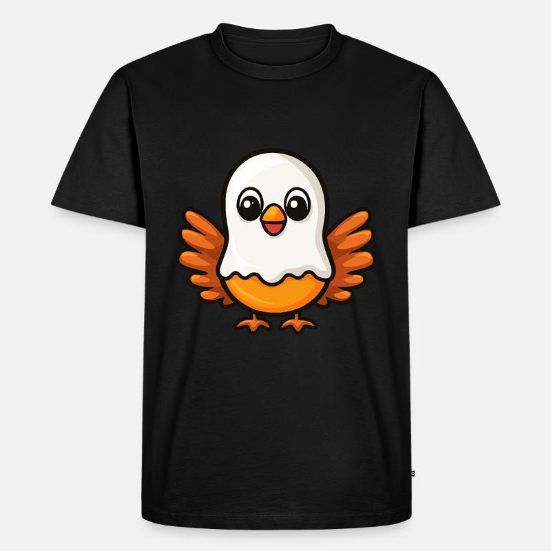Truthahn Halloween Comic Geist - Männer Premium Bio T-Shirt - Schwarz