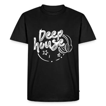 Deep House Musique DJ Amateurs Techno - T-shirt Premium bio Homme - noir - Devant - Nico (187cm)