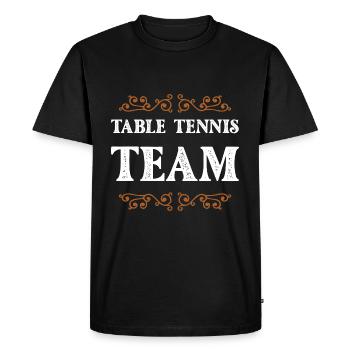 Equipe de tennis de table - T-shirt Premium bio Homme - noir - Devant - Nico (187cm)