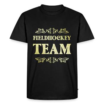 Équipe de hockey sur gazon - T-shirt Premium bio Homme - noir - Devant - Nico (187cm)