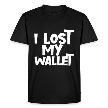 I Lost My Wallet - Men's Premium Organic T-Shirt - black - Front - Nico (187cm)