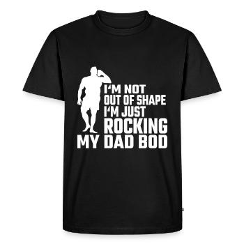 Dad Bod Daddy Fathers Day - Men's Premium Organic T-Shirt - black - Front - Nico (187cm)