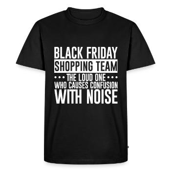 Équipe d’achat du Black Friday 1 - T-shirt Premium bio Homme - noir - Devant - Nico (187cm)