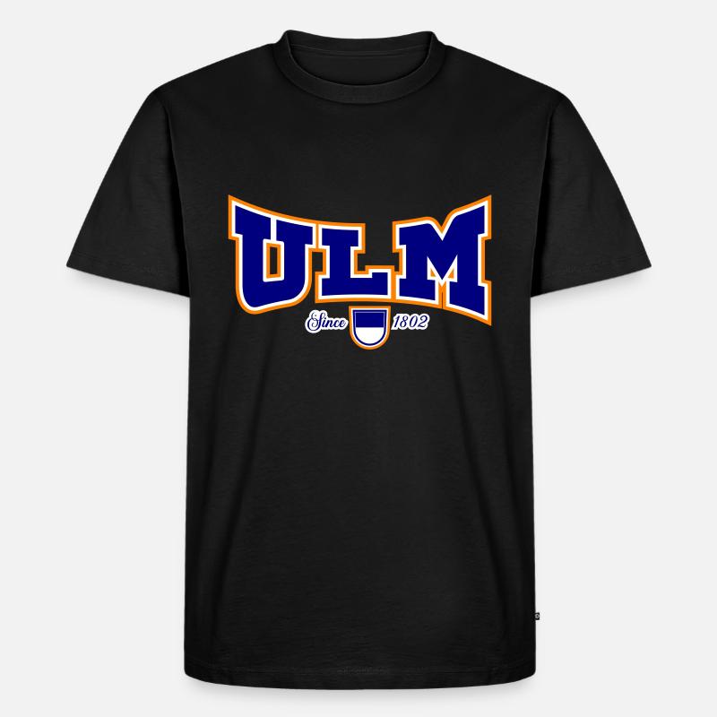 ULM - Männer Premium Bio T-Shirt - Schwarz