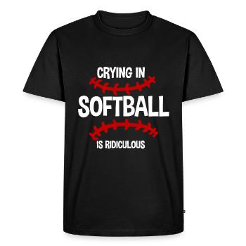 Pleurer Au Softball Est Ridicule 2 - T-shirt Premium bio Homme - noir - Devant - Nico (187cm)