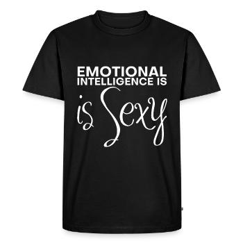 L’intelligence émotionnelle est sexy - T-shirt Premium bio Homme - noir - Devant - Nico (187cm)