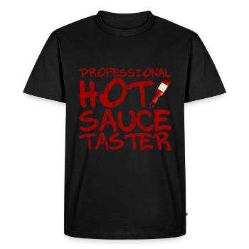 Bouton de sauce piquante professionnelle 3 - T-shirt Premium bio Homme - noir - Devant - Nico (187cm)