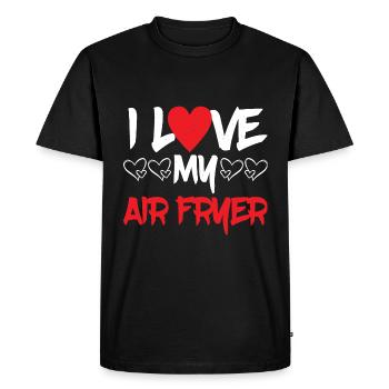 I Love My Air Fryer 5 - Men's Premium Organic T-Shirt - black - Front - Nico (187cm)