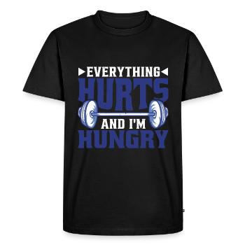 Everything Hurts And I'm Hungry 6 - Men's Premium Organic T-Shirt - black - Front - Nico (187cm)