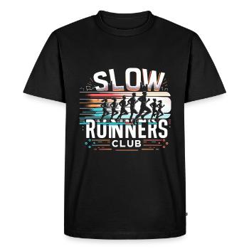 Club des Coureurs Lents 9 - T-shirt Premium bio Homme - noir - Devant - Nico (187cm)